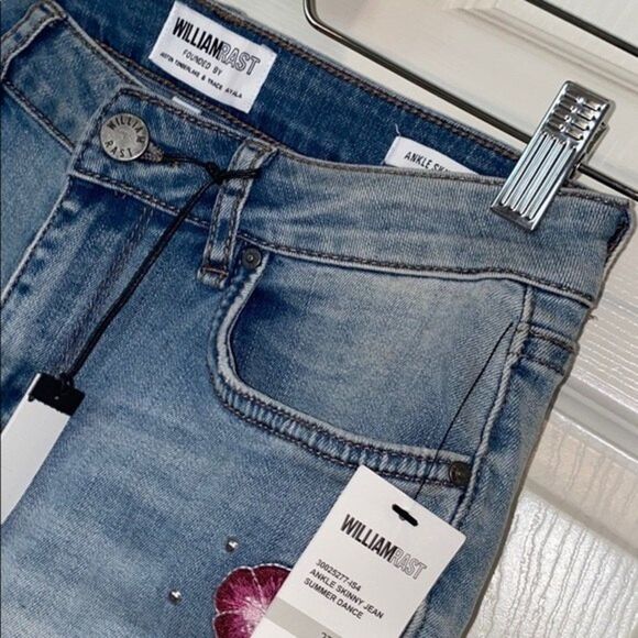 William Rash Womens Sz 27 Embroidered Ankle Skinny Jean - Picture 9 of 11